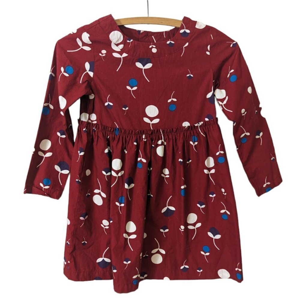 Hanna Andersson Dress Long Sleeve Floral Size 120 Scandi Girl MCM Print Boho